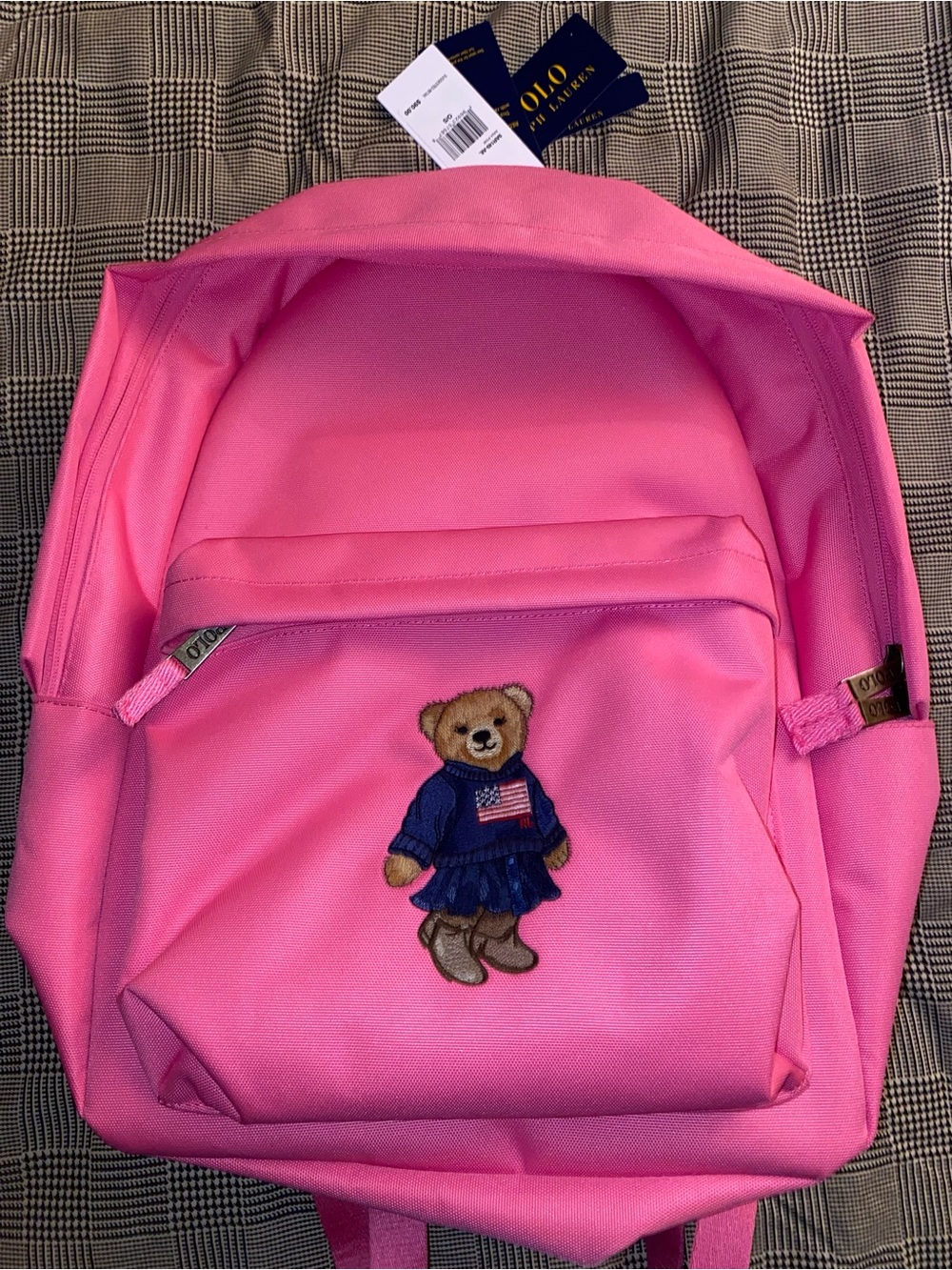 Polo by Ralph Lauren Pink Polo Bear Kids Backpack
